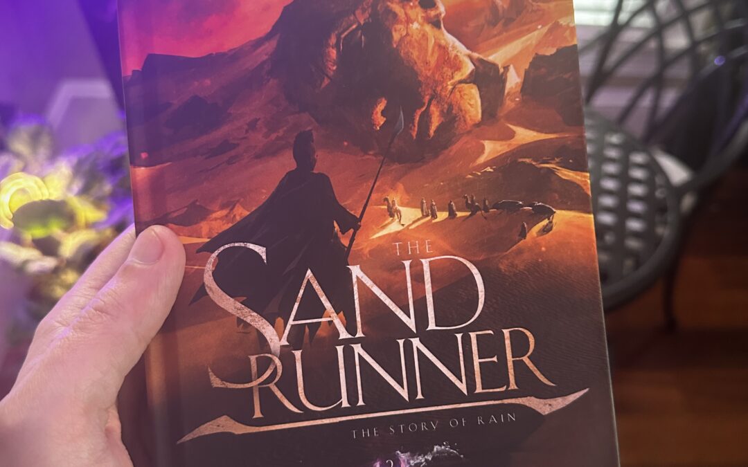 The Sandrunner hardcover in Don Elliott's hand